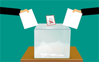 Illustration einer Wahlurne
